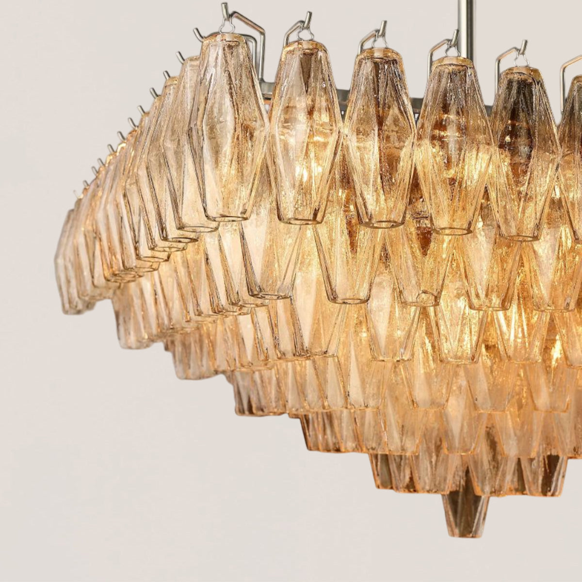 Chiara Clear Glass Rectangular Chandelier