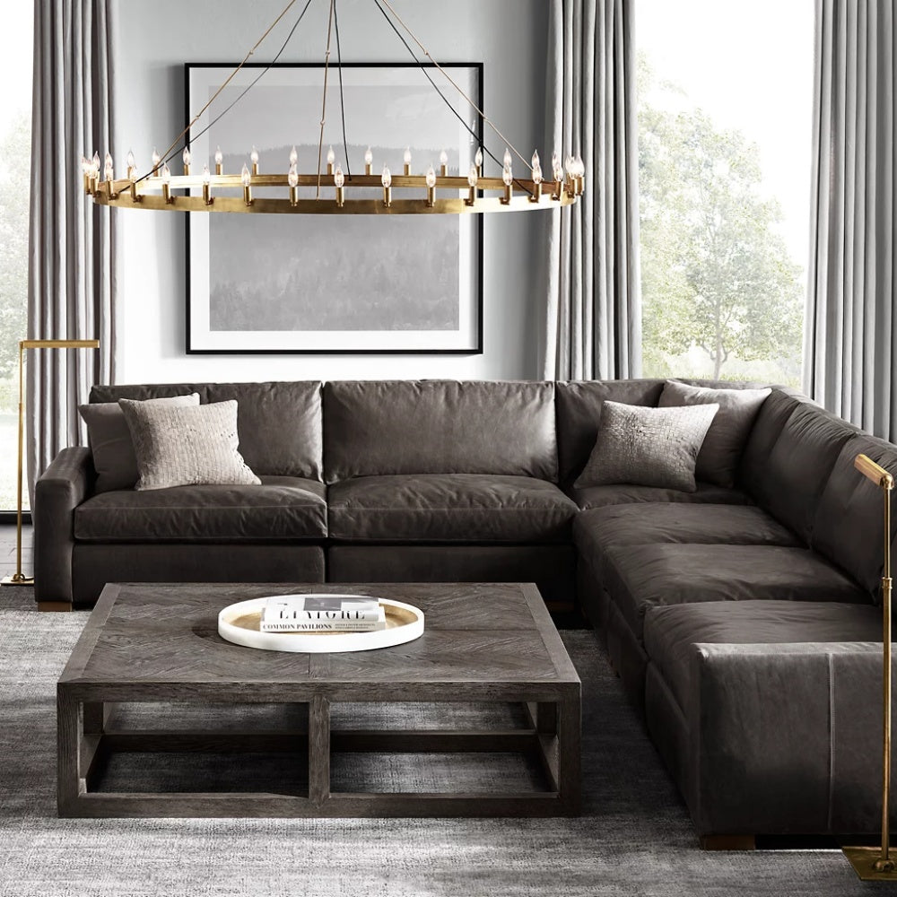 Industrial Rustic Vintage Candelabra Round Chandelier - Camino Style