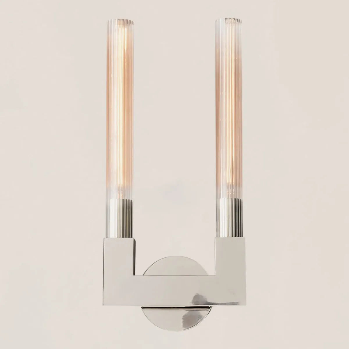 Cannele Glass Double Wall Sconce