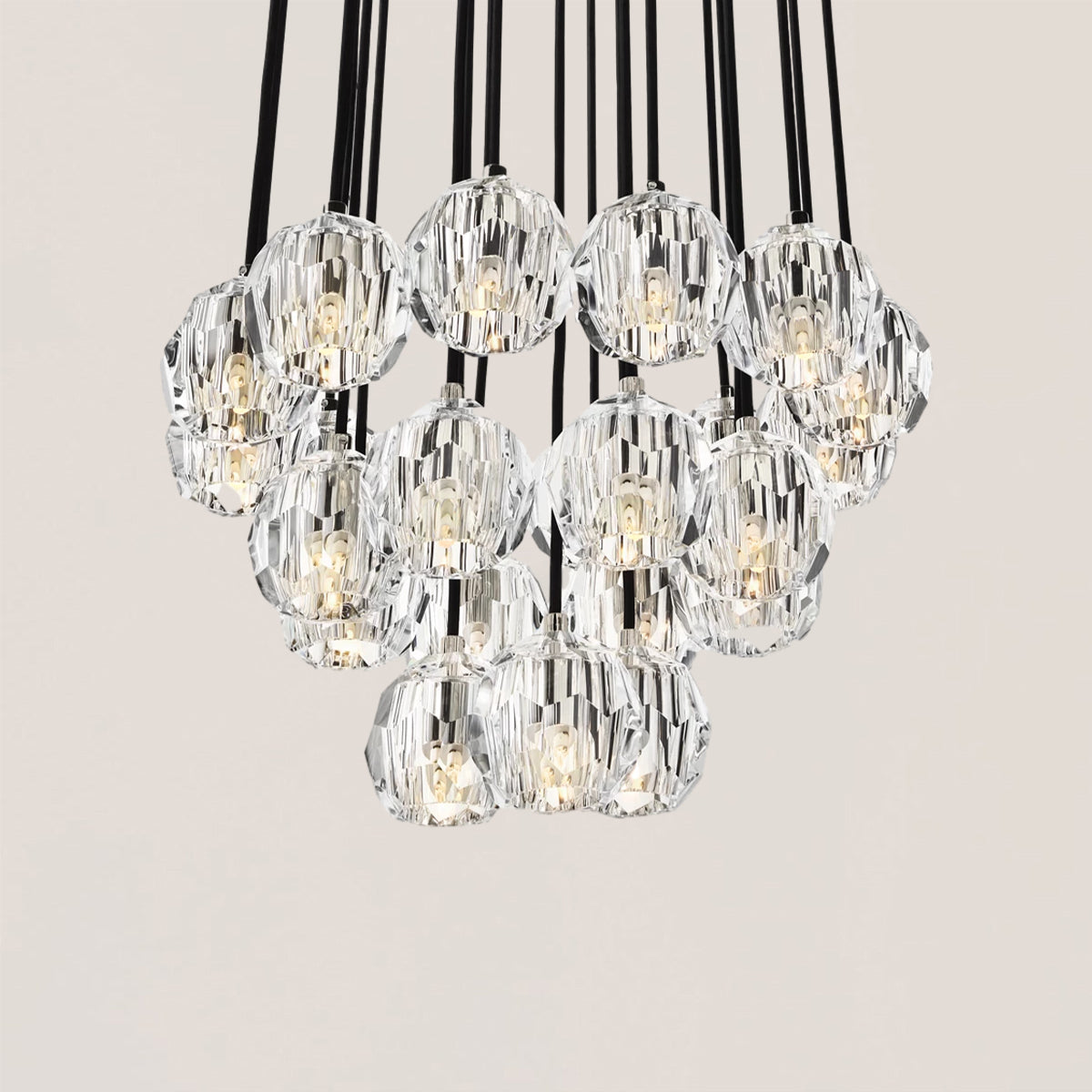 Boule De Crystal Round Cluster Chandelier