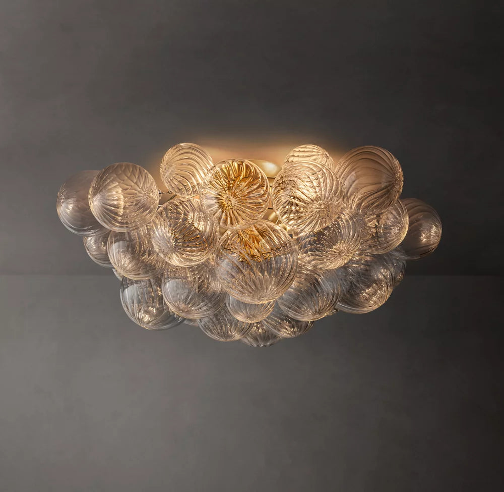 Swirled-Glass Orbs Flushmount