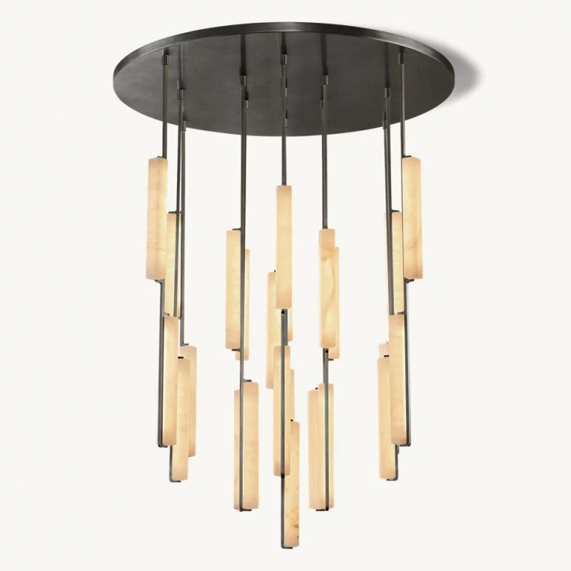 Audubon Alabaster Round Chandelier 56"