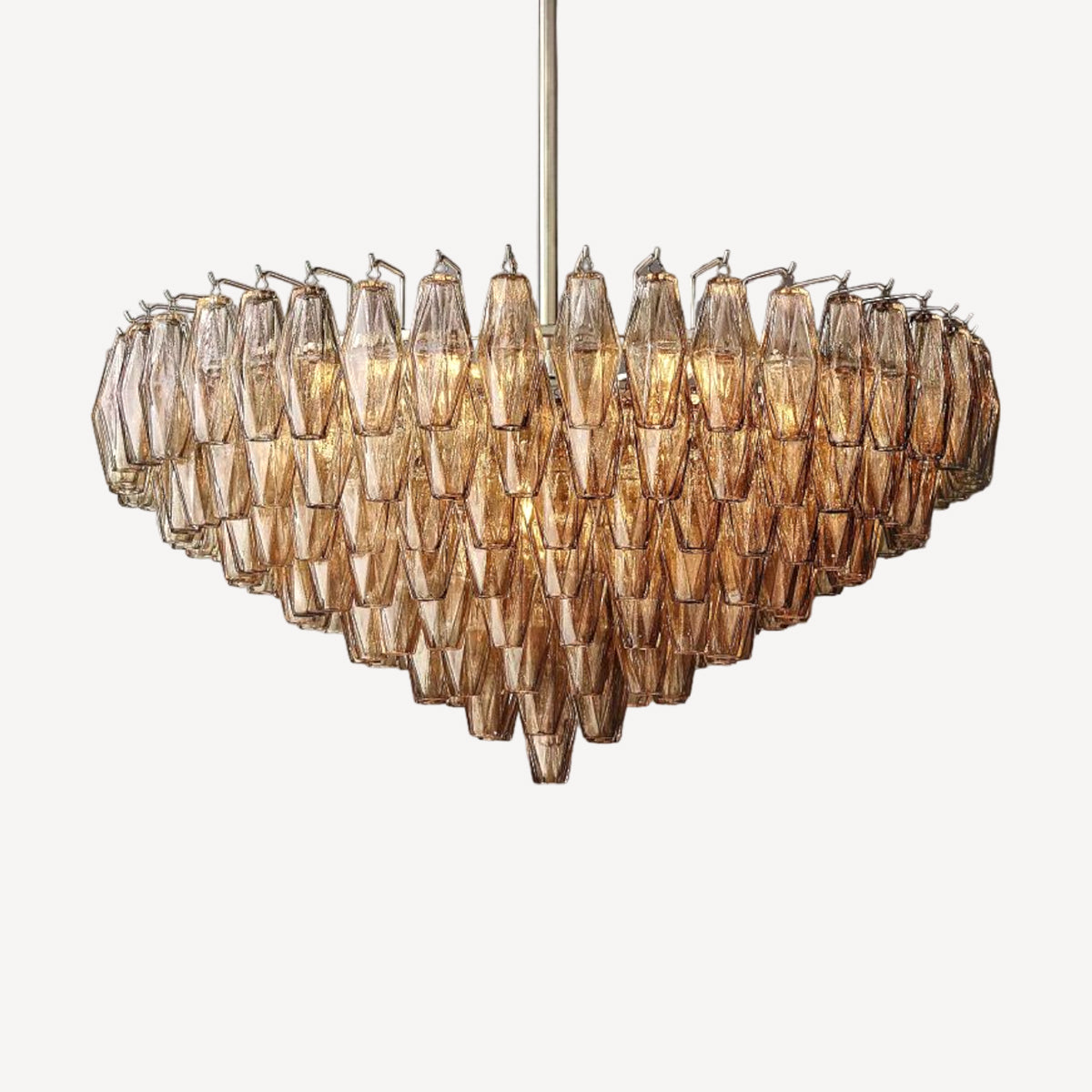 Chiara Glass Tiered Round Chandelier