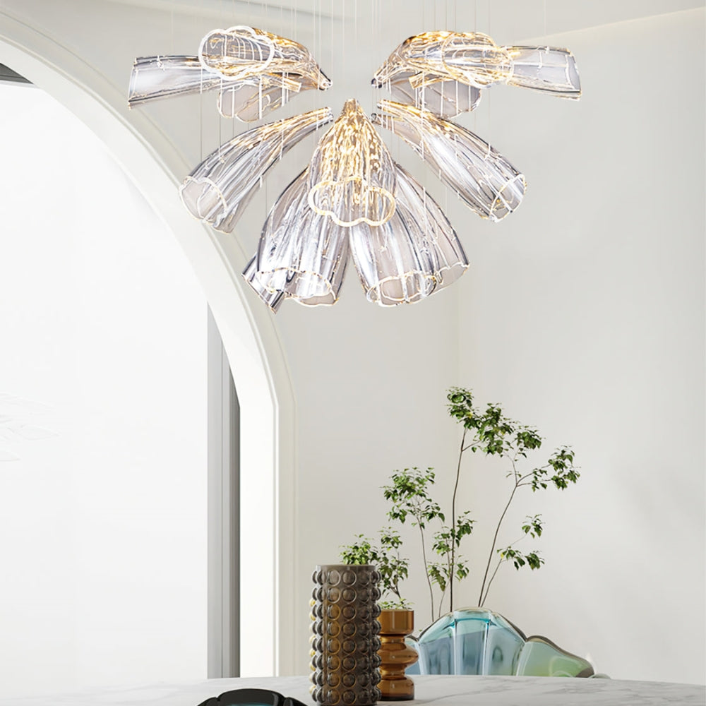 Luxury Glass Lotus Chandelier