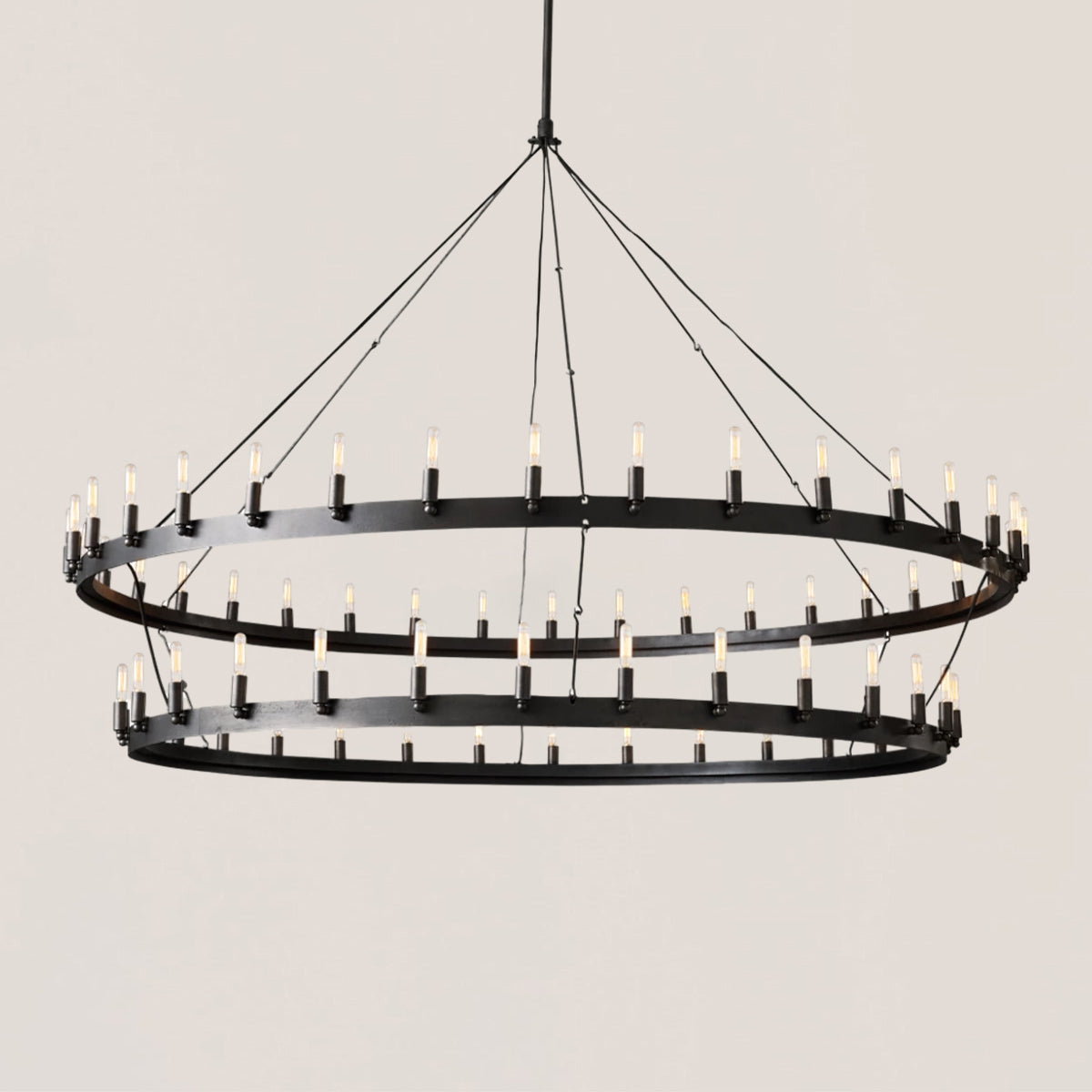 Industrial Rustic Vintage Filament 2-tier Chandelier - Camino Style