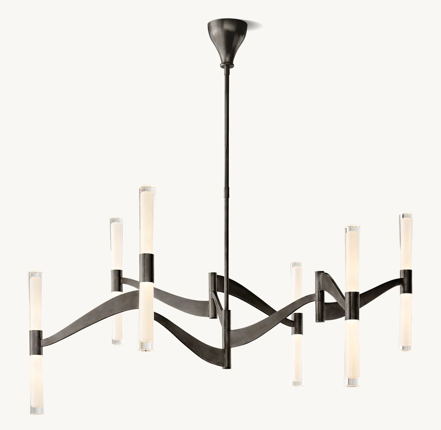 Brent Glass Chandelier 55"