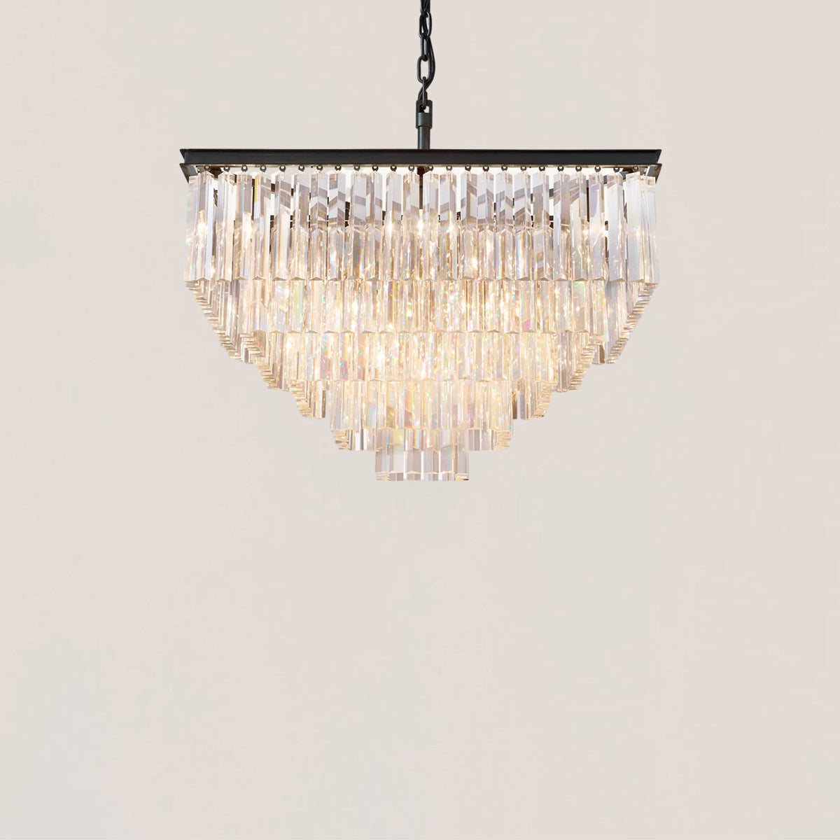 1920s Odeon Square Chandelier
