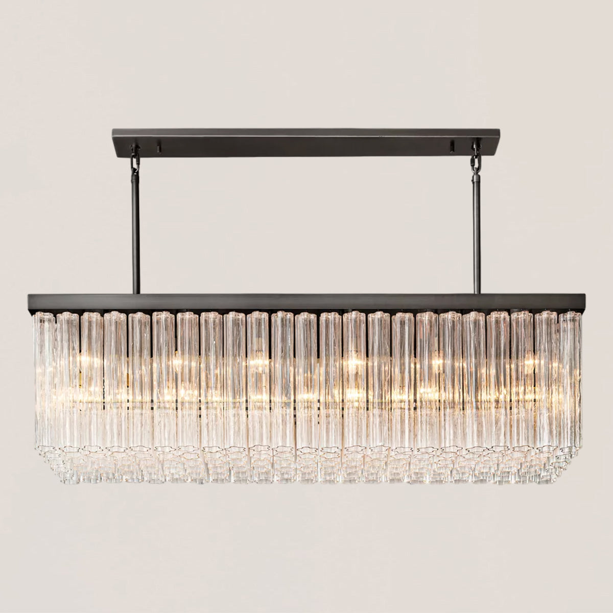 Cielo Glass Rectangular Chandelier