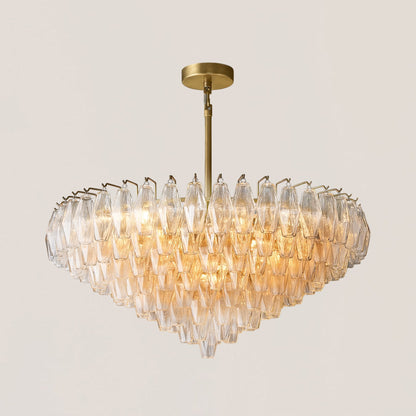 Chiara Glass Tiered Round Chandelier