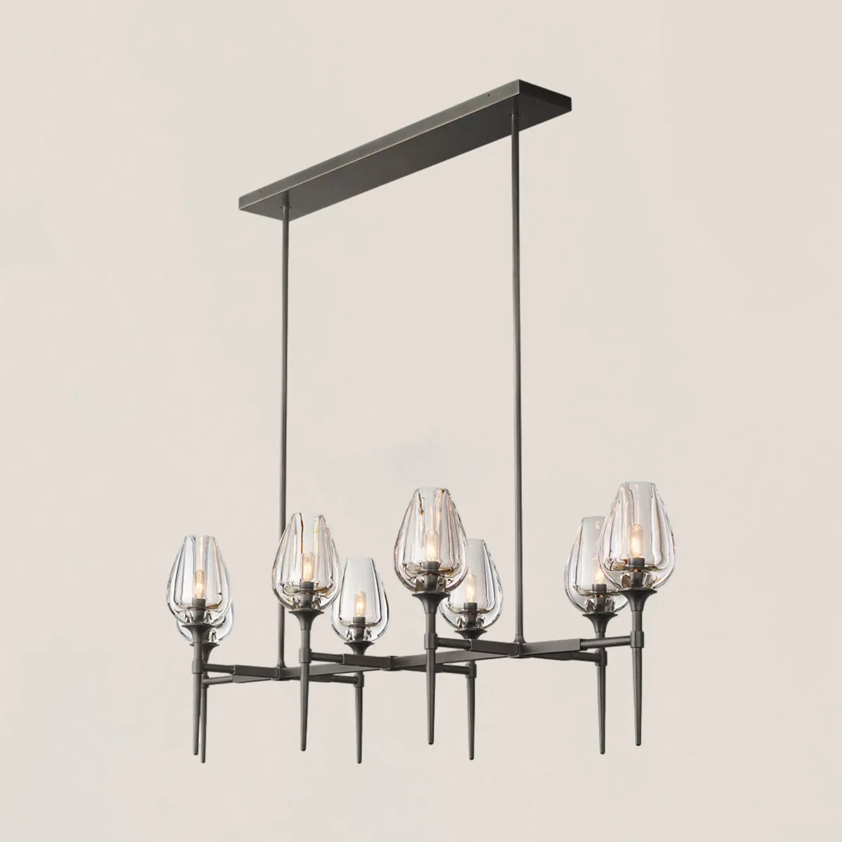 Tulip Crystal Linear Chandelier
