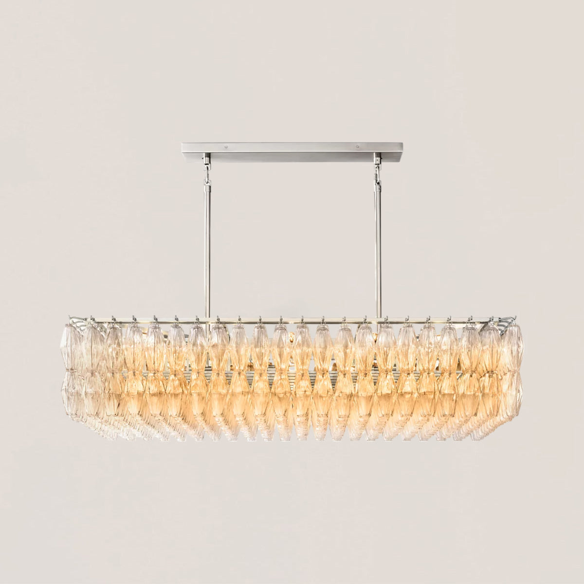 Chiara Glass Rectangular Chandelier