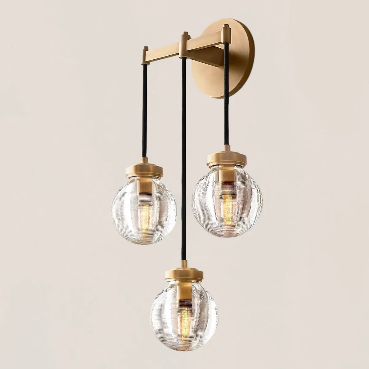 Pearl Spherical Modern Triple Wall Sconce
