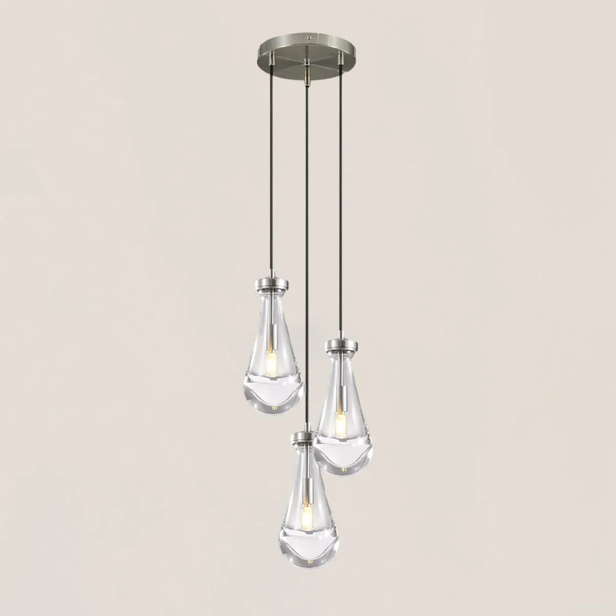 Raindrop Round Cord Pendant