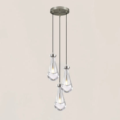 Raindrop Round Cord Pendant