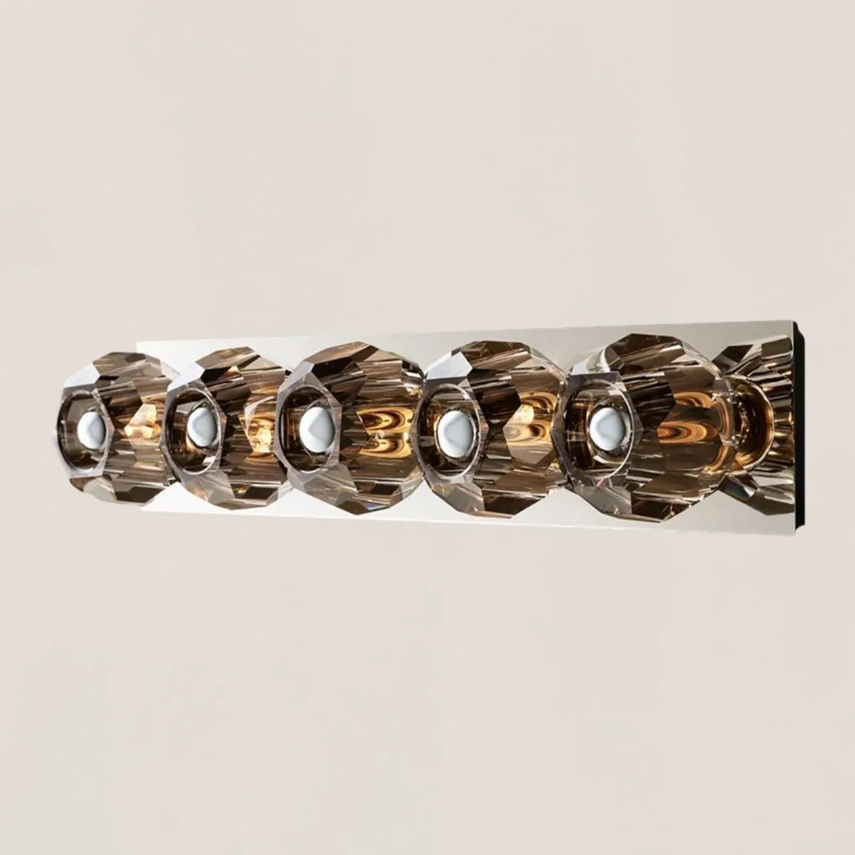 Boule De Smoke Crystal Linear Grand Wall Sconce