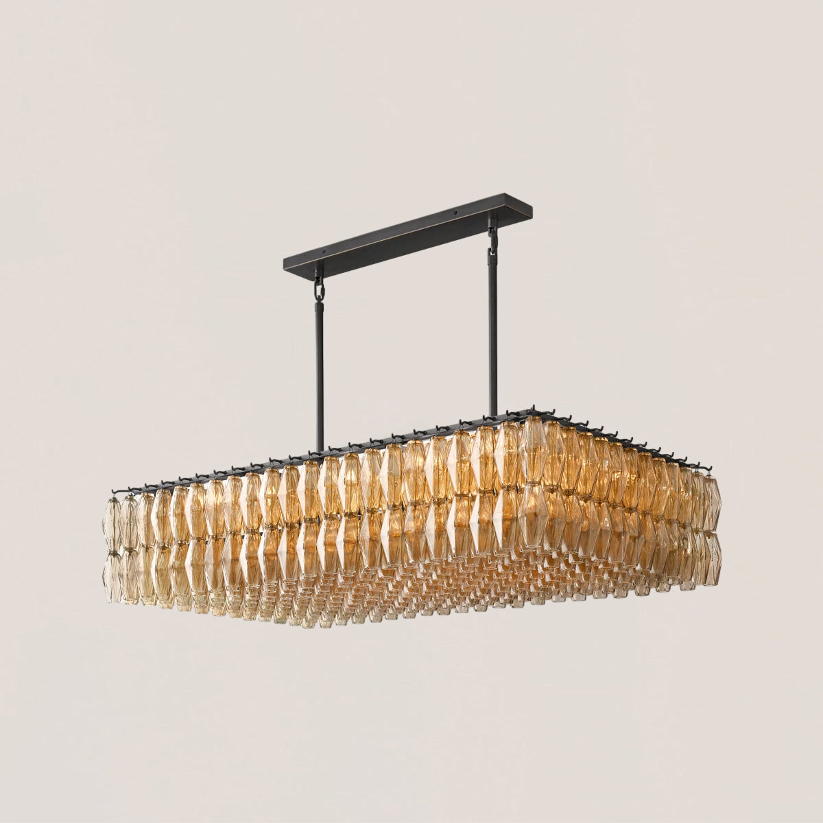 Chiara Glass Rectangular Chandelier