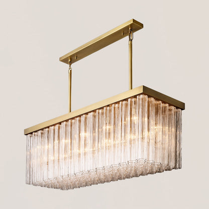 Cielo Glass Rectangular Chandelier