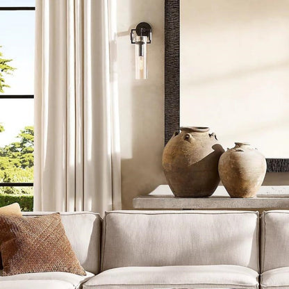 Machinist Glass Cylinder Sconce