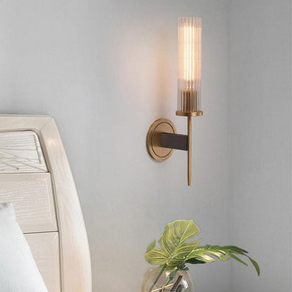 Alouette Brass Glass Wall Sconce