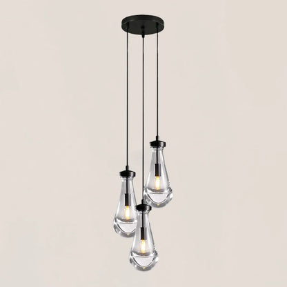 Raindrop Round Cord Pendant