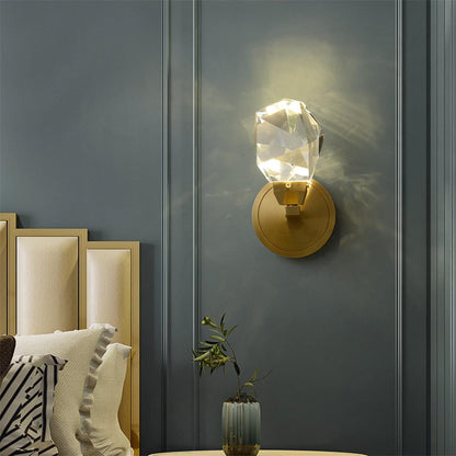 VASELAMPS - Faceted Crystal Prisms Short Wall Sconce