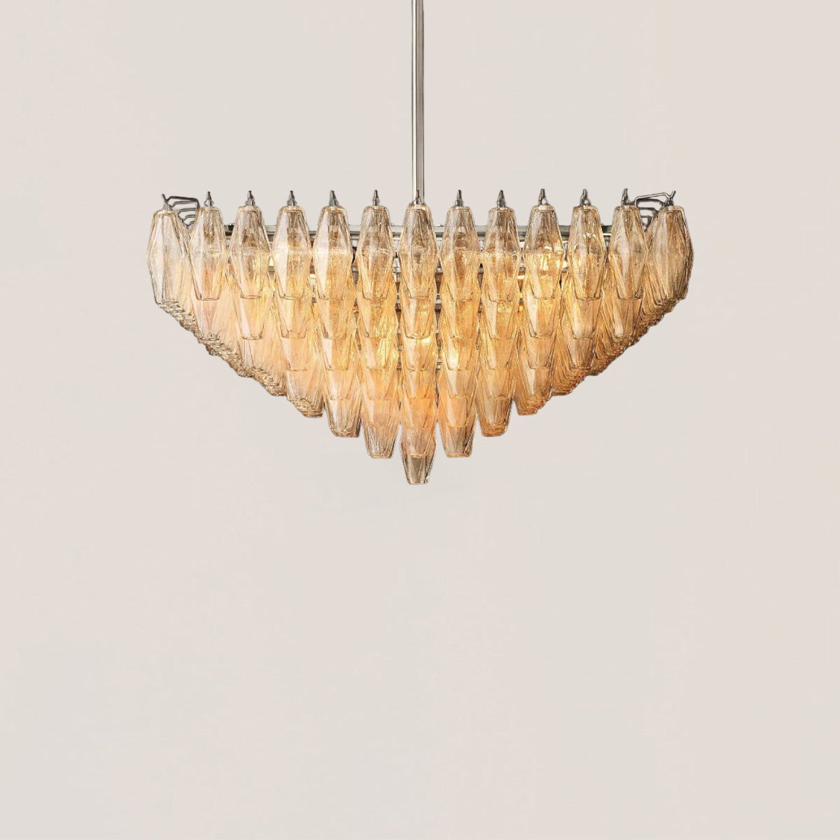 Chiara Clear Glass Rectangular Chandelier
