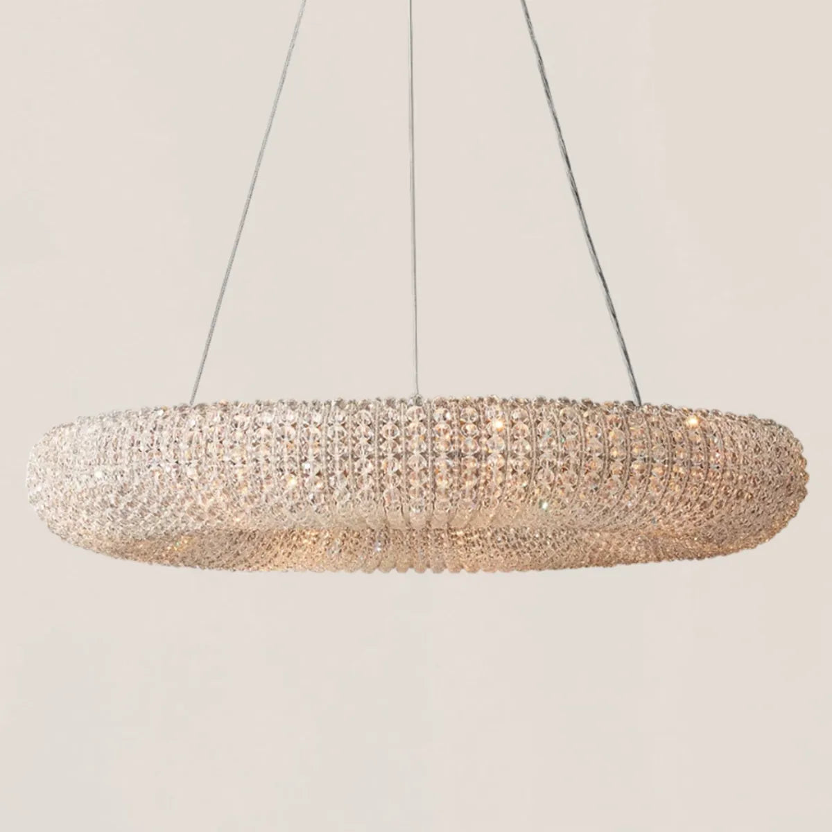 Halo Crystal Round LED Chandelier