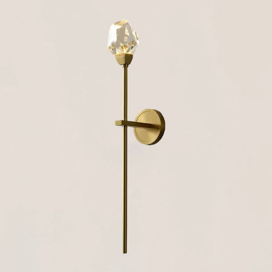 VASELAMPS - Faceted Crystal Prisms Wall Sconce - Rod