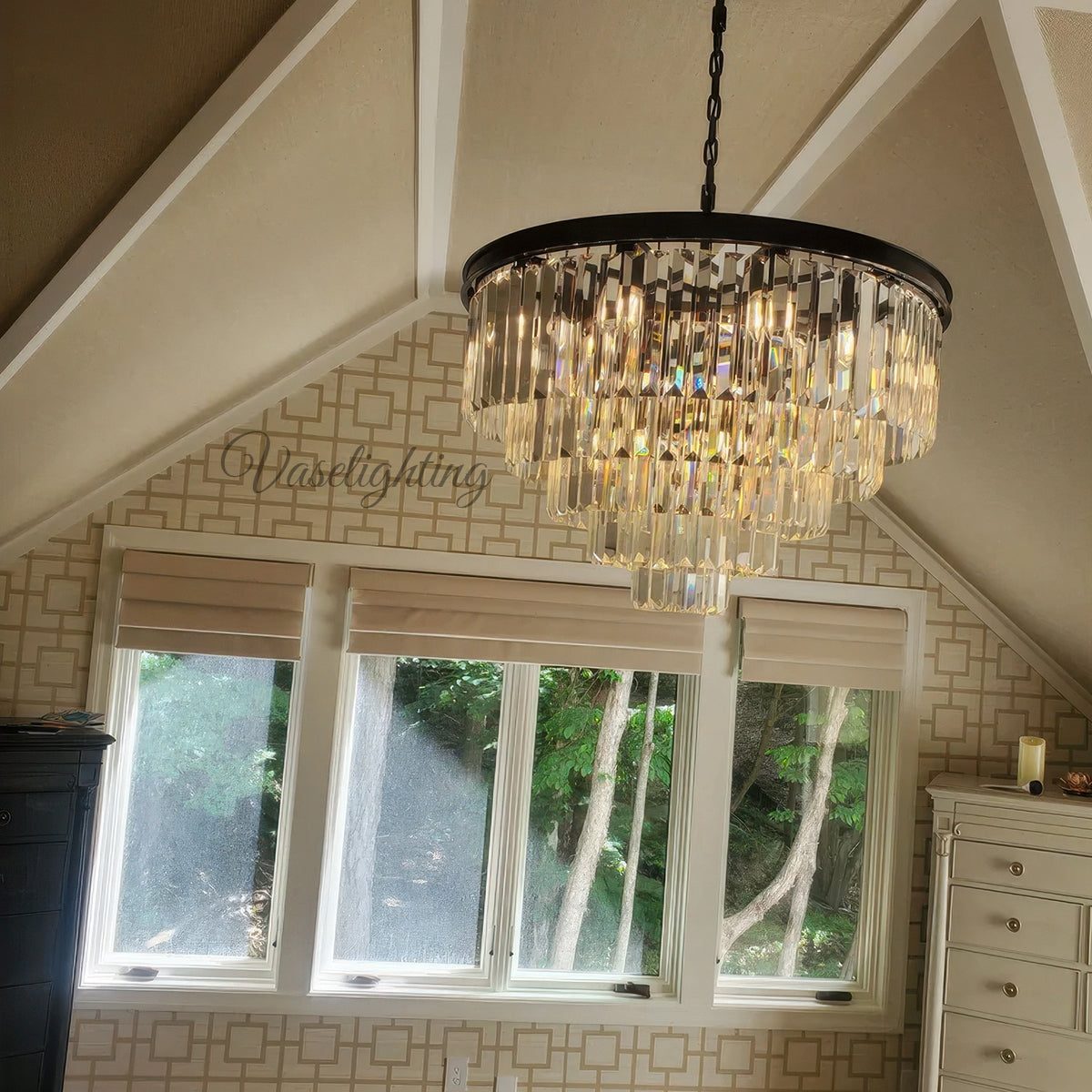 1920s Odeon Round Chandelier