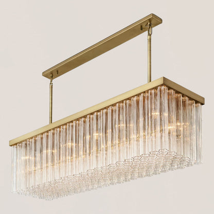 Cielo Glass Rectangular Chandelier
