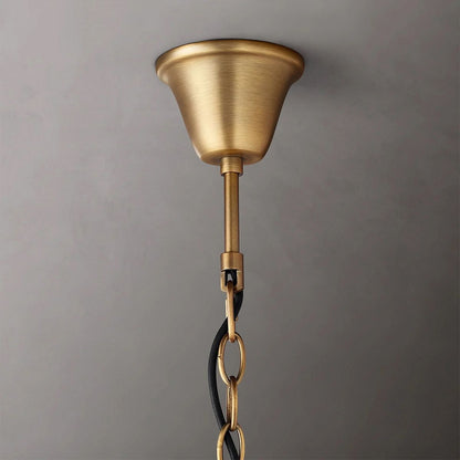 19TH Rococo Iron & Crystal Round Chandelier