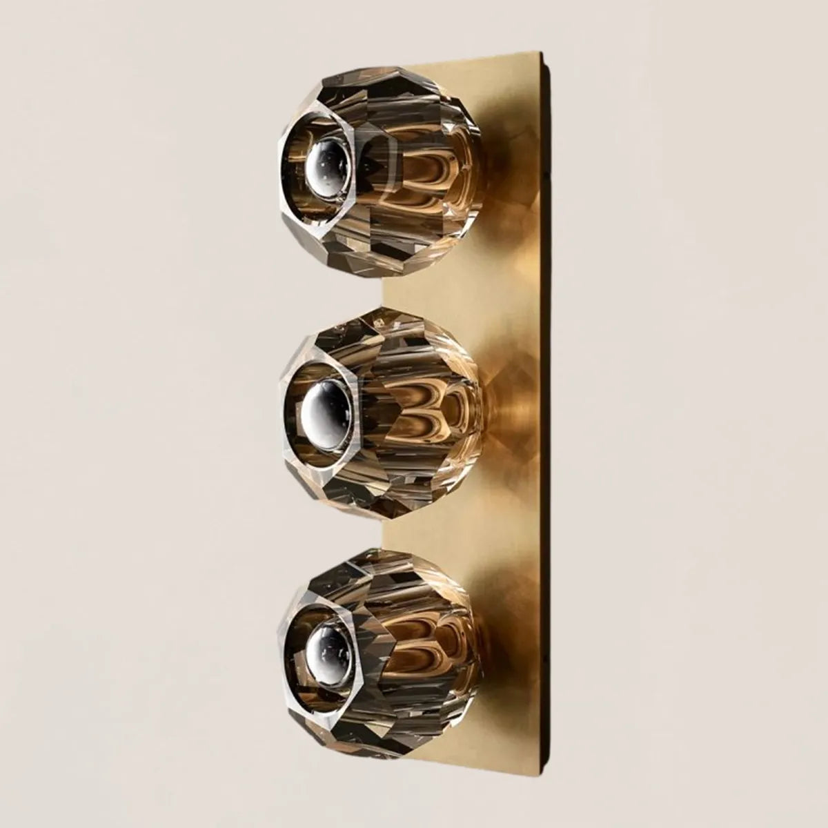 Boule De Crystal Smoke Linear Short Wall Sconce