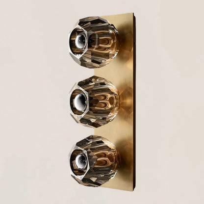 Boule De Crystal Smoke Linear Short Wall Sconce