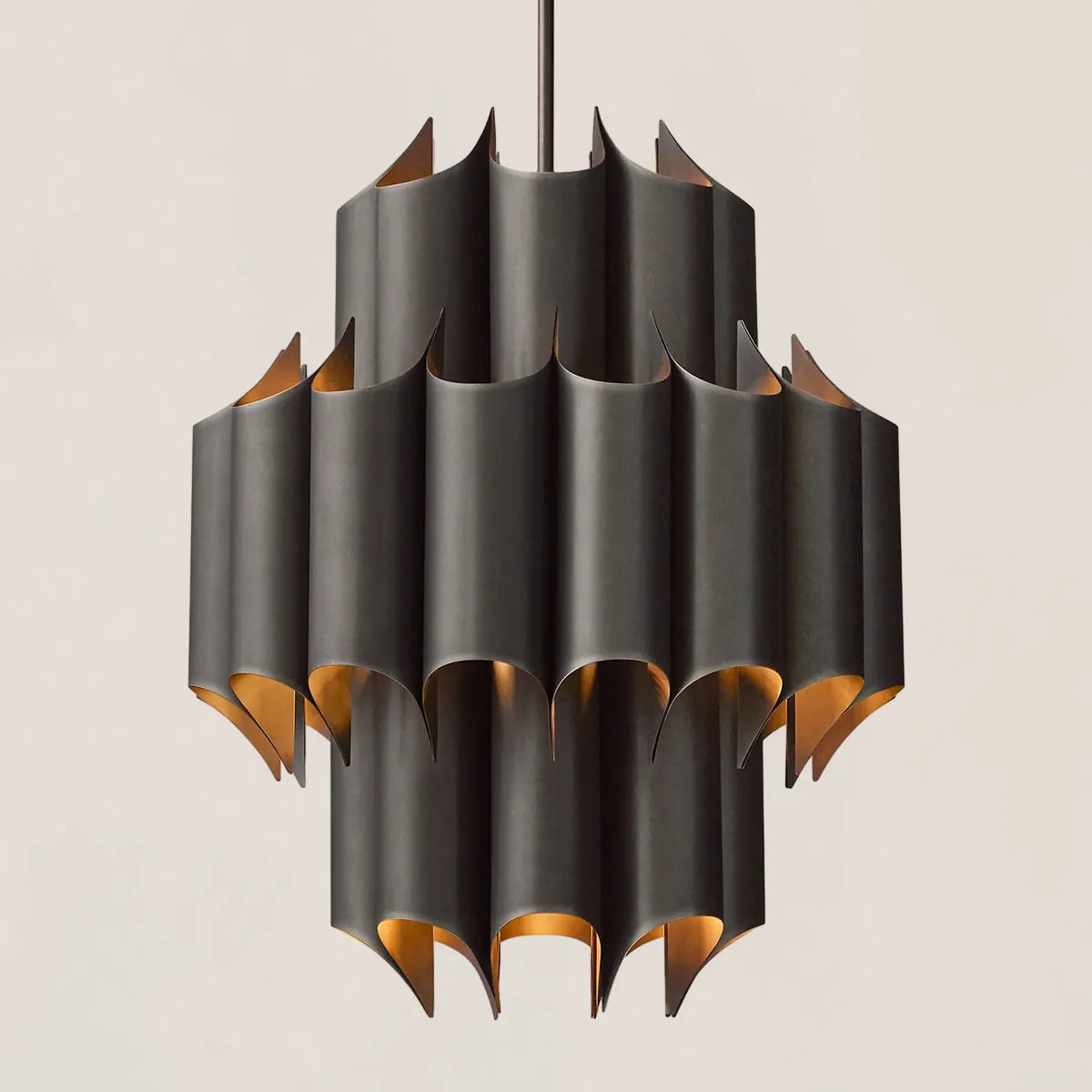 Cathedral Brass Chandelier 24"