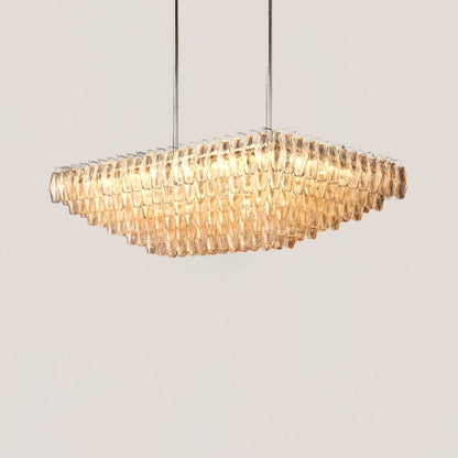 Chiara Clear Glass Rectangular Chandelier