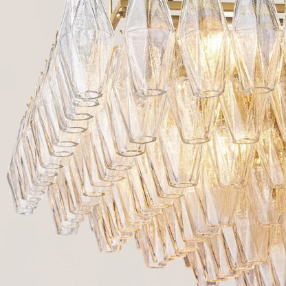 Chiara Clear Glass Rectangular Chandelier