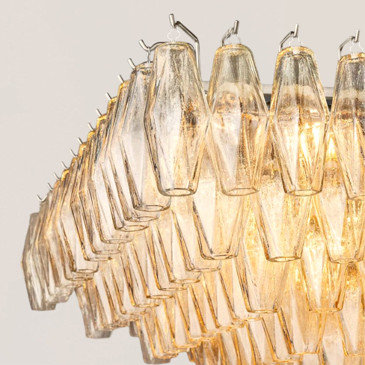 Chiara Clear Glass Rectangular Chandelier