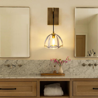 Hemisphere Crystal Wall Sconce