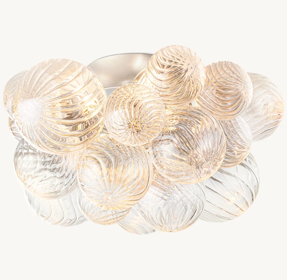 Swirled-Glass Orbs Flushmount