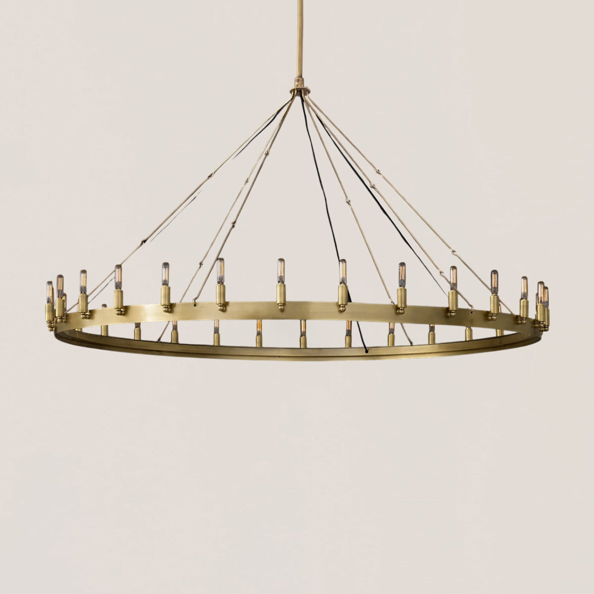 Industrial Rustic Vintage Filament Round Chandelier - Camino Style