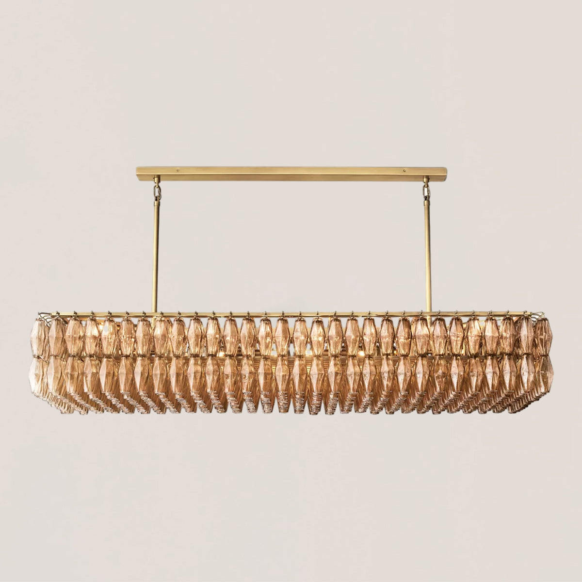 Chiara Glass Rectangular Chandelier