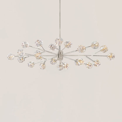 Boule De Crystal Oval Chandelier 72"