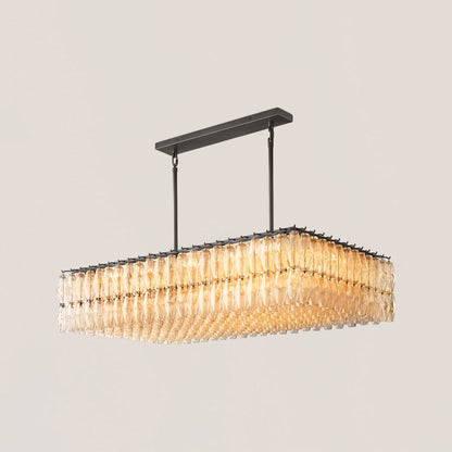 Chiara Glass Rectangular Chandelier