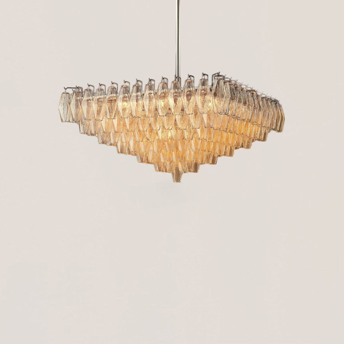 Chiara Clear Glass Rectangular Chandelier