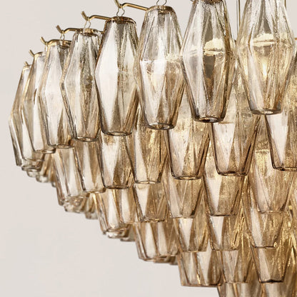 Chiara Glass Tiered Round Chandelier
