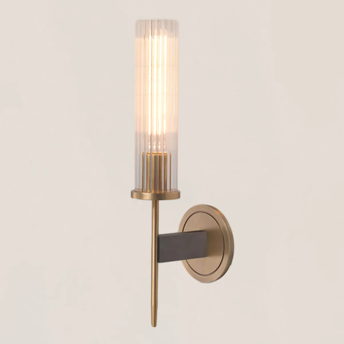 Alouette Brass Glass Wall Sconce