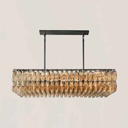 Chiara Glass Rectangular Chandelier