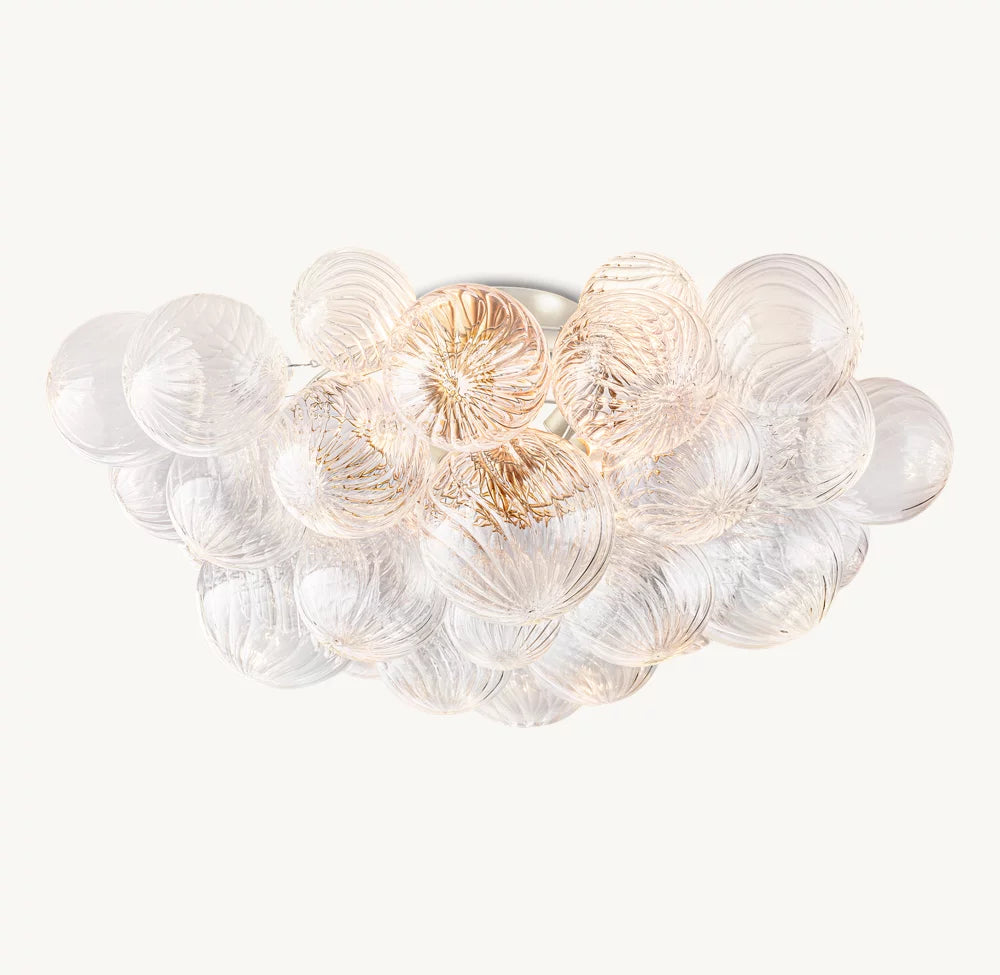 Swirled-Glass Orbs Flushmount