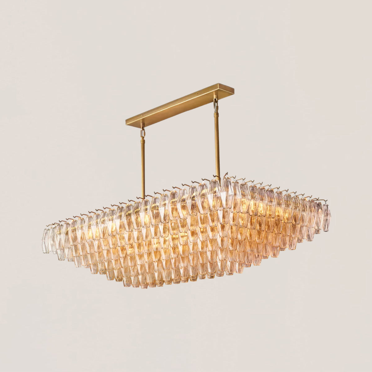 Chiara Clear Glass Rectangular Chandelier