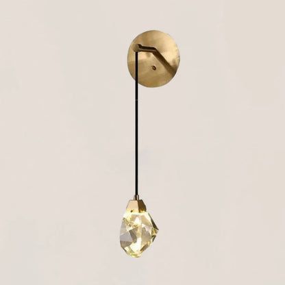 VASELAMPS - Faceted Crystal Prisms Wall Sconce - Cord